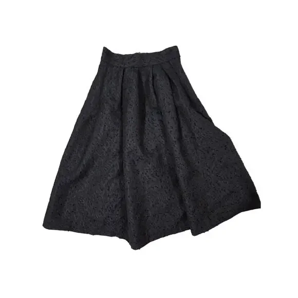 H&M Skirts H M Navy Midi Pleated Skirt With Front Pockets